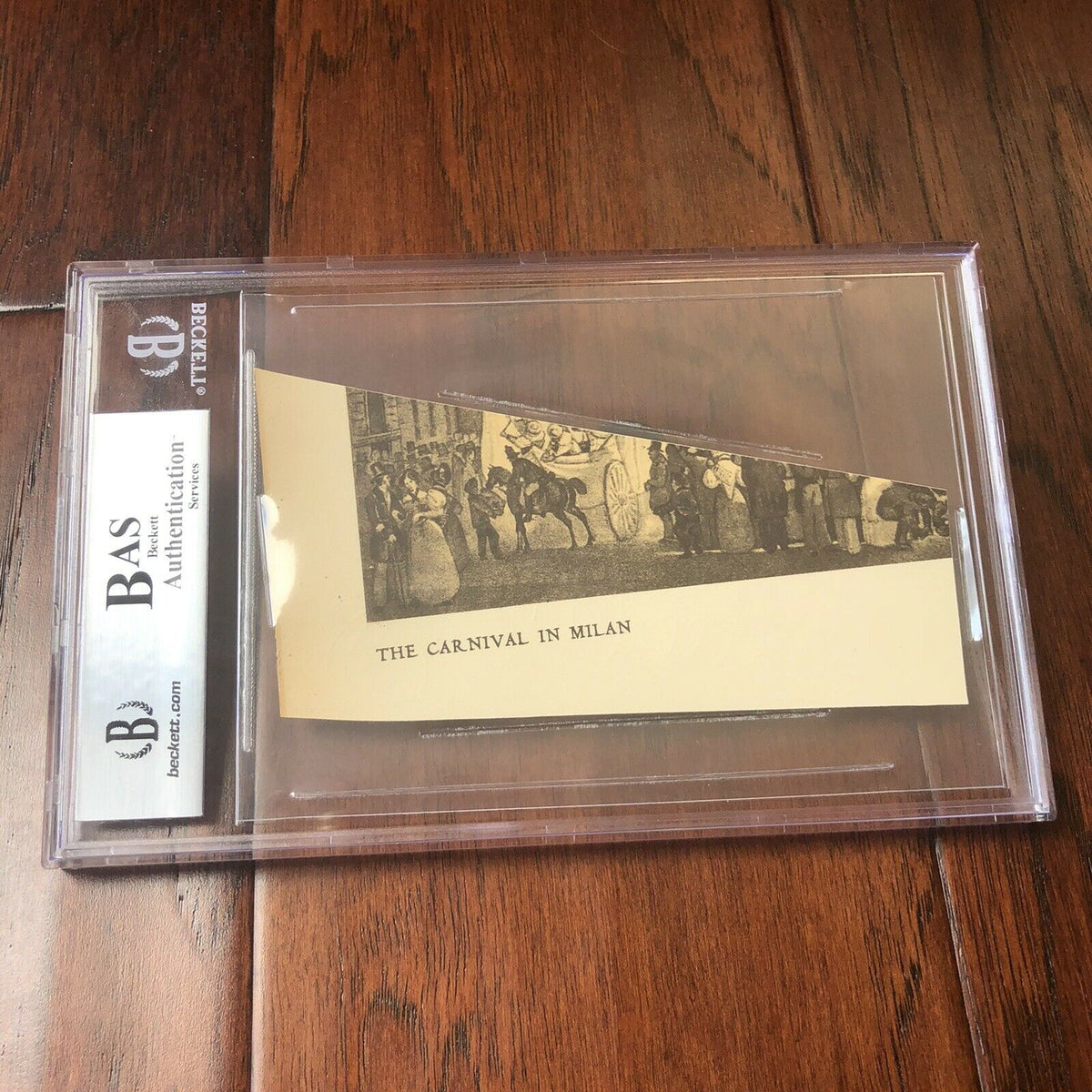 WALT DISNEY * Beckett BAS Slabbed * Large Autograph Cut Signature Signed *