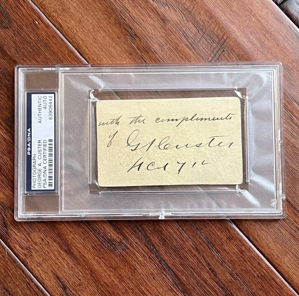 GEORGE CUSTER * PSA * Autograph CDV Photo Signed 3 Months Before Little Big Horn