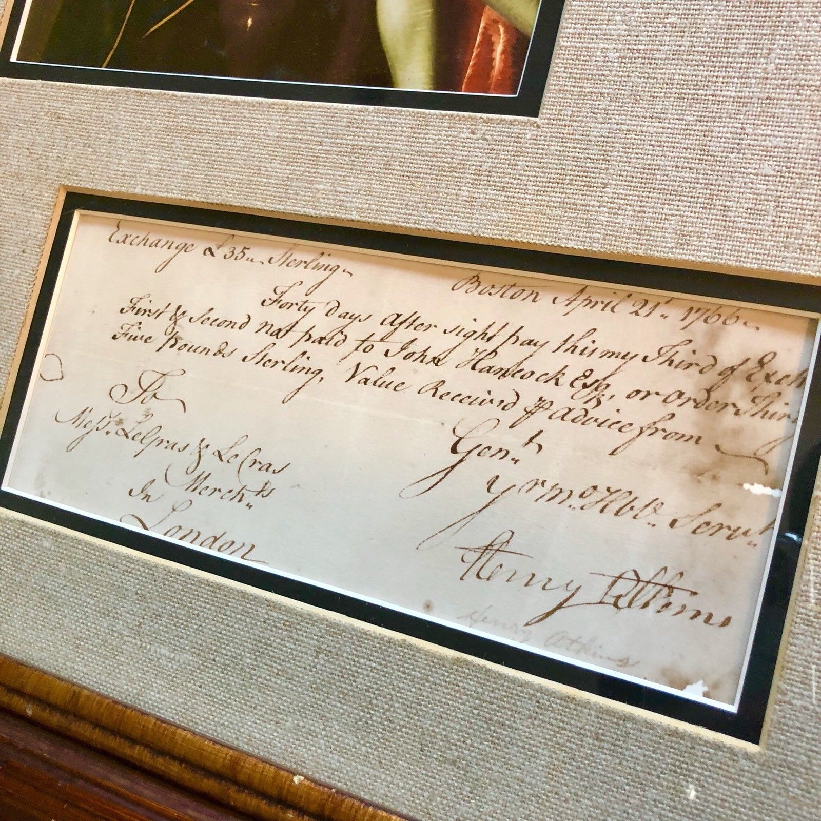 JOHN HANCOCK * AUTOGRAPH Receipt SIGNED to British Loyalist * Revolutionary War