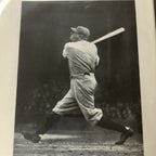 BABE RUTH * Beckett BAS * Autograph Uninscribed At Bat Photo Signed Graded 8