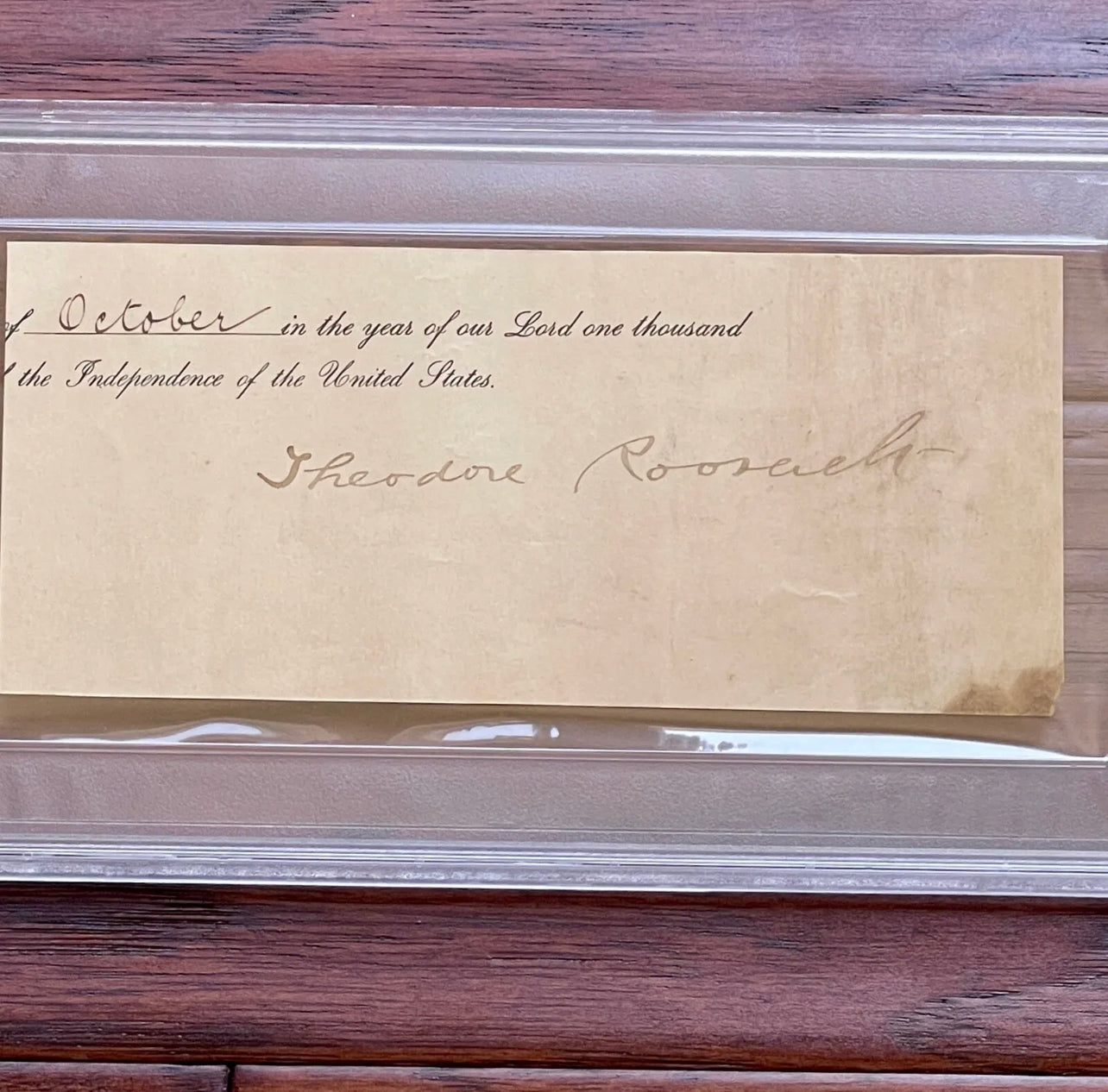 THEODORE ROOSEVELT * PSA/DNA Slabbed * Hand Signed Autograph * as PRESIDENT