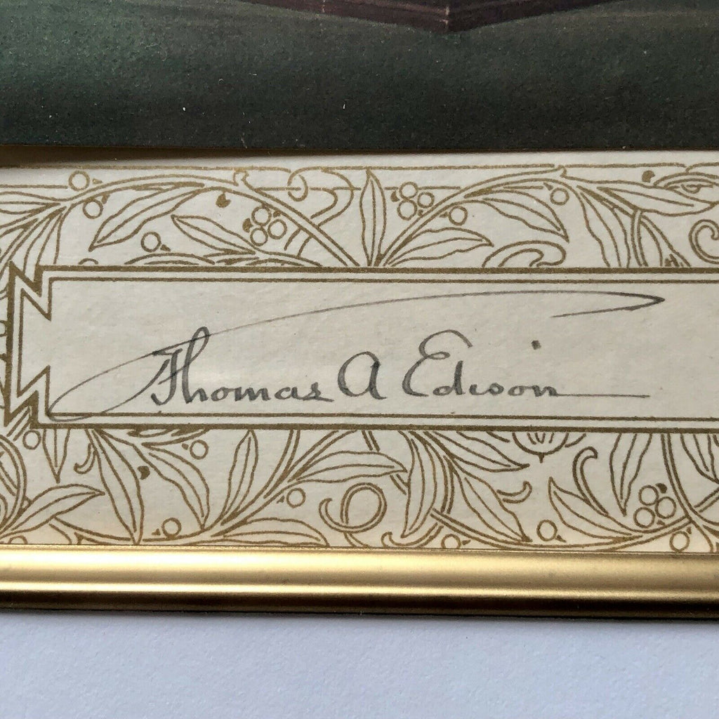 THOMAS EDISON * BAS BECKETT MINT 9 * Signed Unpersonalized Bust Photo Autograph