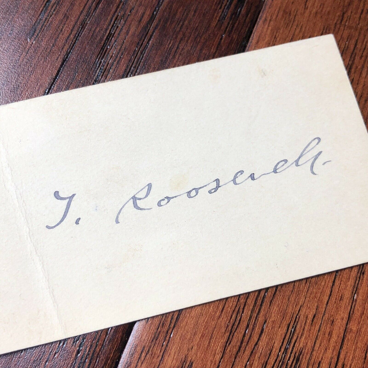 THEODORE ROOSEVELT * JSA LOA * Hand Signed Vice Presidents Card Autograph
