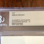 AMELIA EARHART * Beckett BAS 10 * ENCAPSULATED AUTOGRAPH FULL SIGNATURE SIGNED *