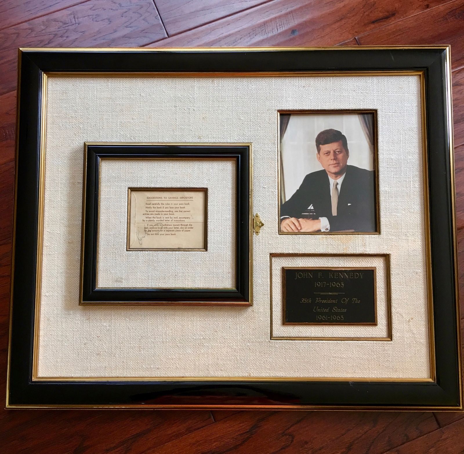 JOHN F KENNEDY * JSA COA * Authentic JFK AUTOGRAPH Signed Display * 1960