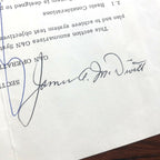 Apollo 1 * JSA * Crew Autograph NASA Document Signed * Roger Chaffee Gus Grissom
