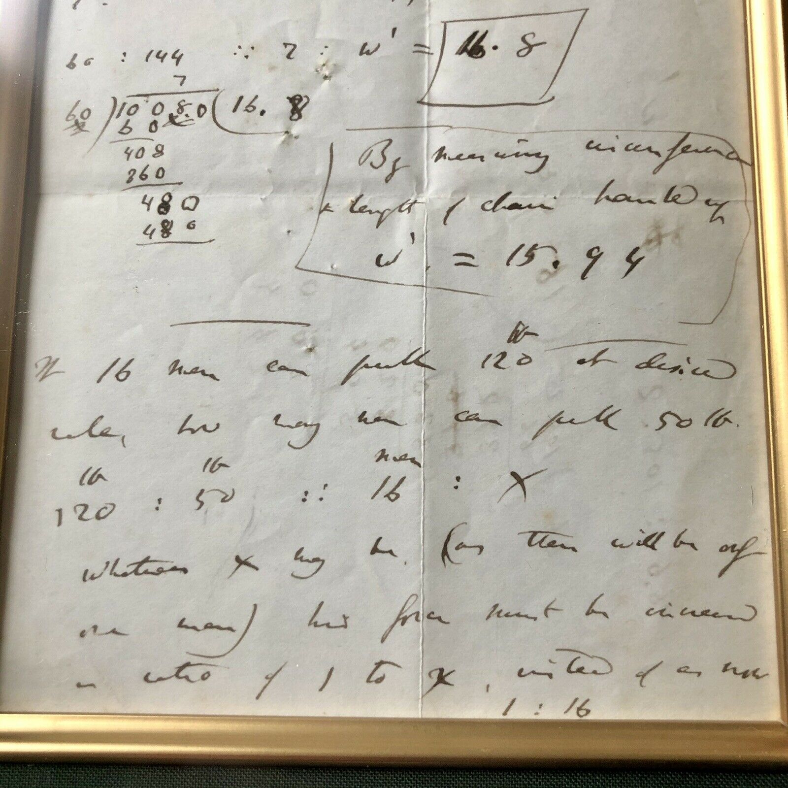 CHARLES DARWIN * JSA * Handwritten Autograph Mathematical Equations * Not Signed