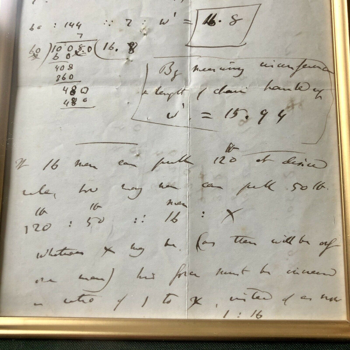 CHARLES DARWIN * JSA * Handwritten Autograph Mathematical Equations * Not Signed