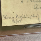 FLORENCE NIGHTINGALE * PSA/DNA * AUTOGRAPH Envelope SIGNED * To Red Cross Member