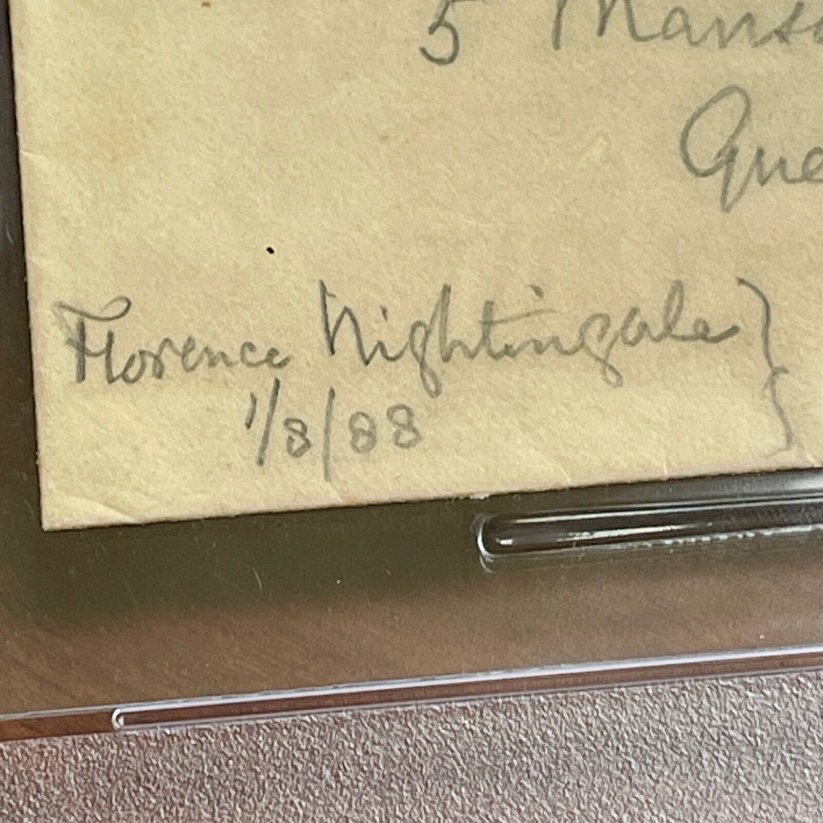 FLORENCE NIGHTINGALE * PSA/DNA * AUTOGRAPH Envelope SIGNED * To Red Cross Member