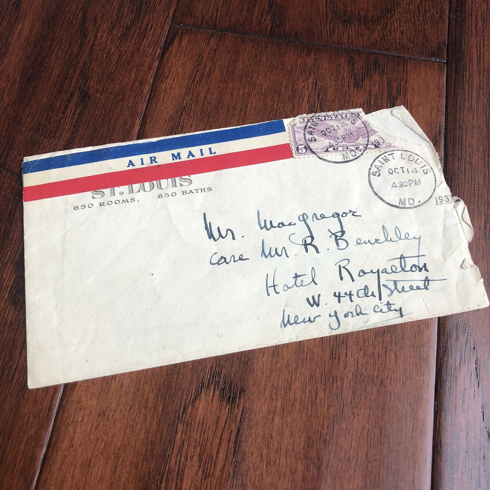 ERNEST HEMINGWAY * JSA LOA * Handwritten Autograph Envelope Signed *