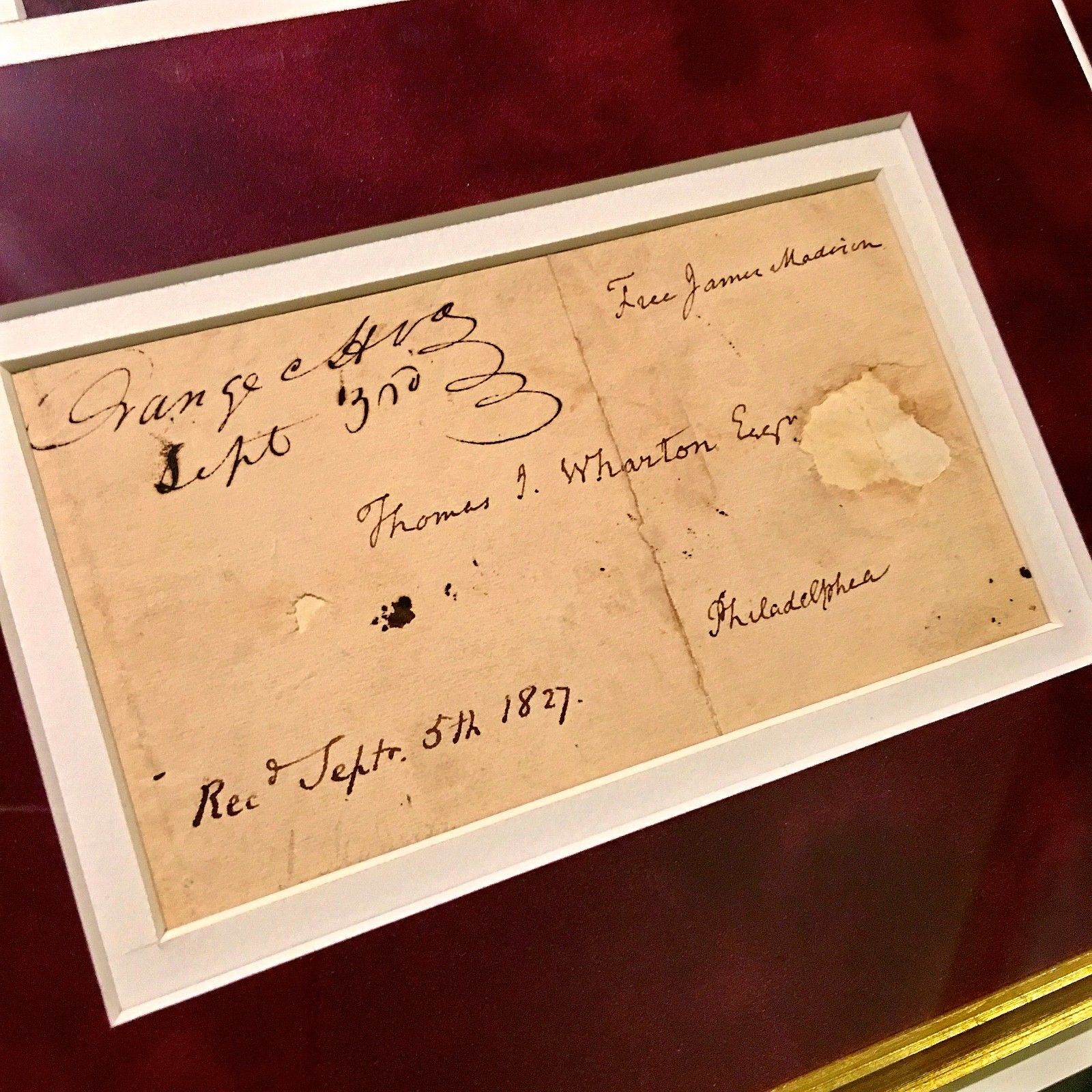 JAMES MADISON * AUTOGRAPH Free Frank Handwritten Envelope SIGNED * President