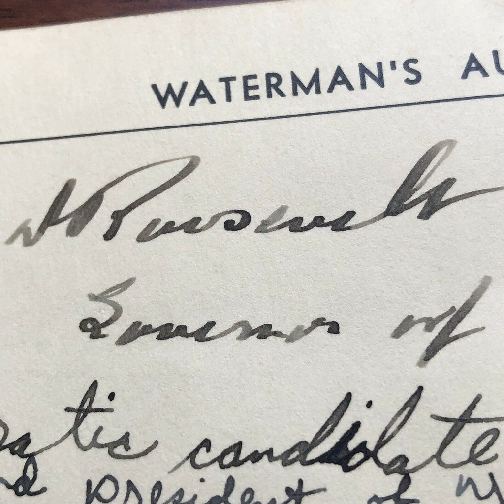 FRANKLIN D. ROOSEVELT * JSA LOA * Waterman's Autograph Album Signed Page *