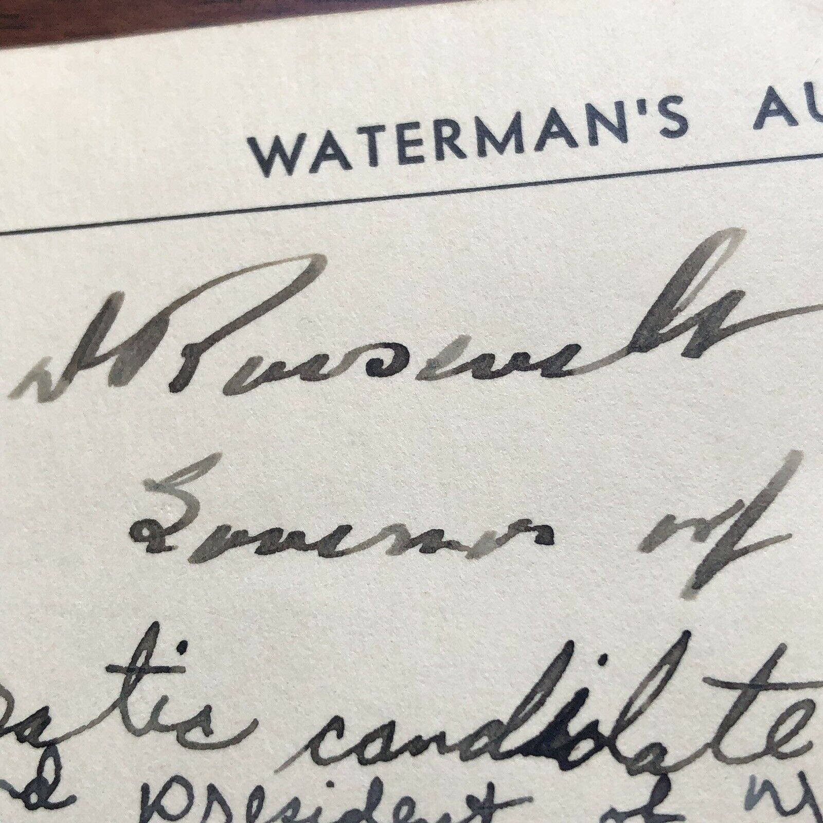 FRANKLIN D. ROOSEVELT * JSA LOA * Waterman's Autograph Album Signed Page *