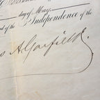 JAMES A. GARFIELD * Scarce AUTOGRAPH AS PRESIDENT * Partial SIGNED Appointment