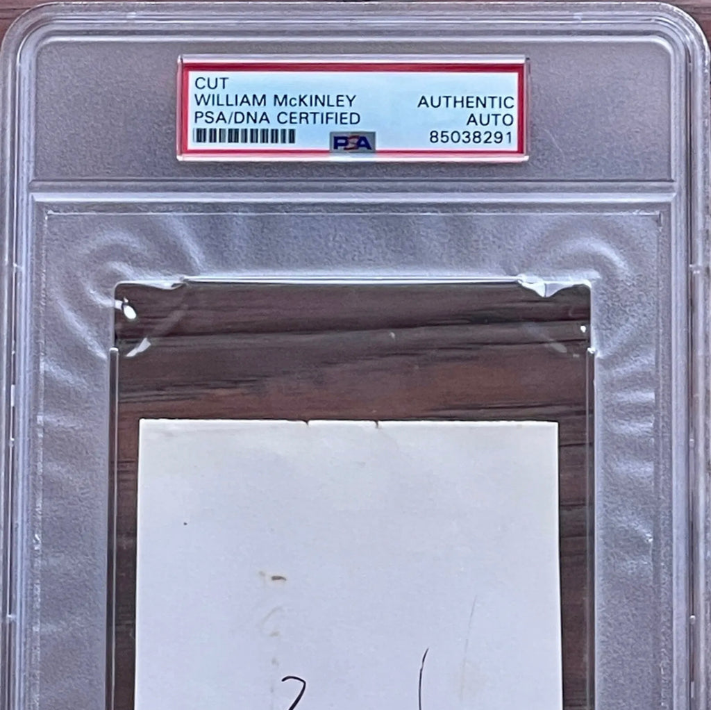 WILLIAM MCKINLEY * PSA/DNA Slab * Autograph Album Page Signed * Ohio