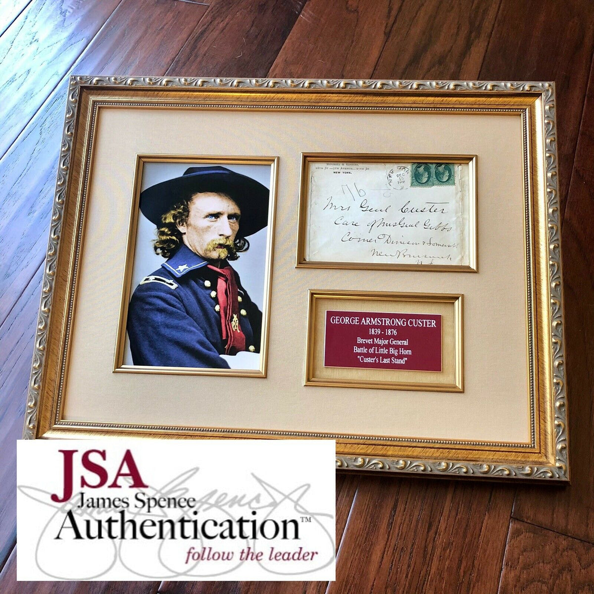 GEORGE CUSTER * JSA * Handwritten Autograph Envelope Signed * Little Big Horn