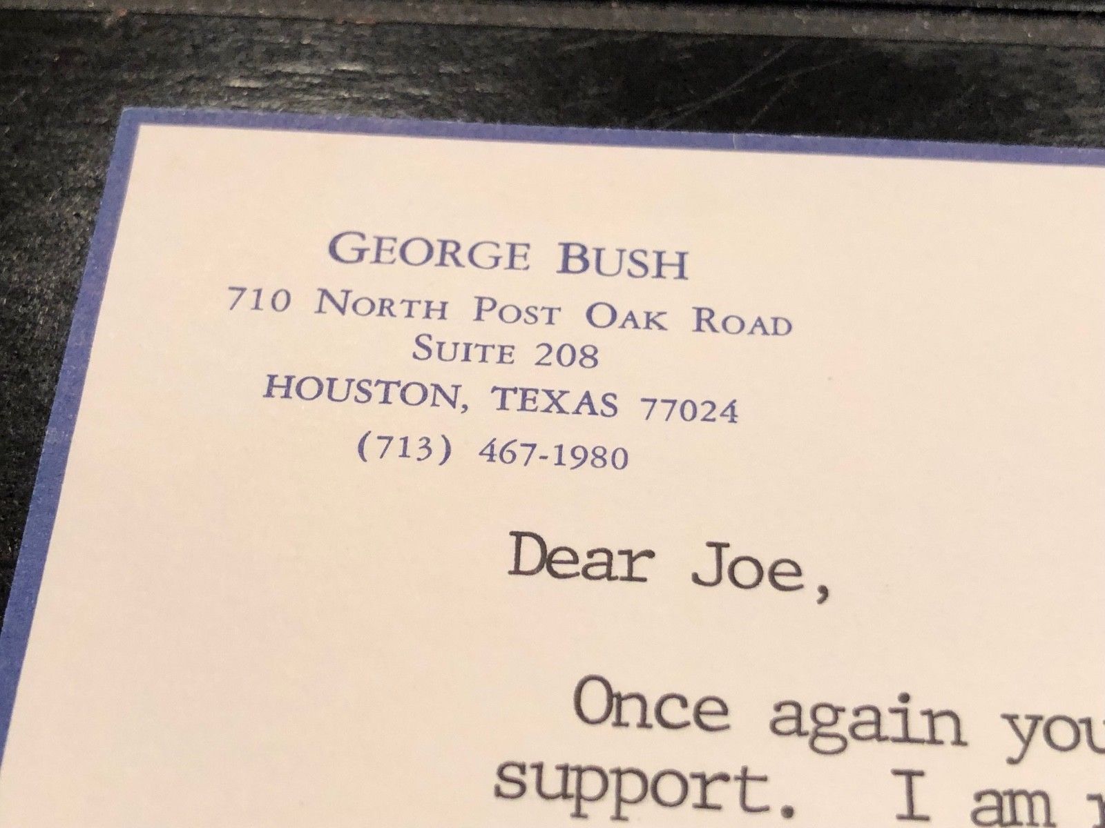 George H.W. Bush * Authentic AUTOGRAPH "victory" Typewritten Note SIGNED * 1979