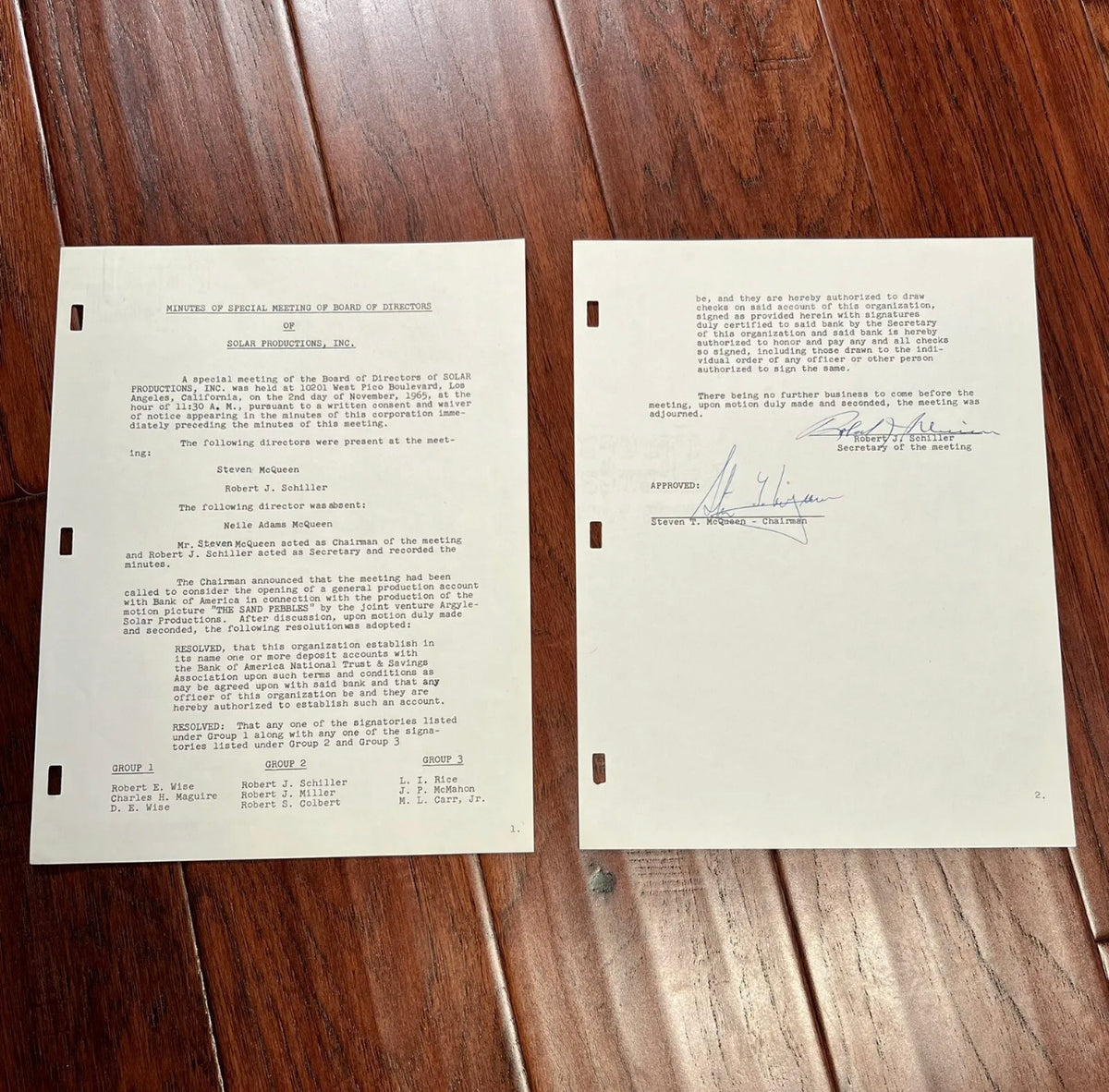 STEVE MCQUEEN * JSA LOA * Signed Movie Production Contract Autograph *