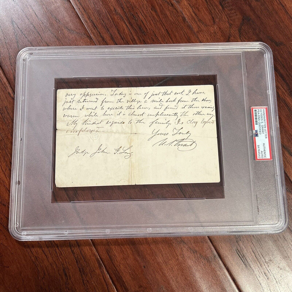 ULYSSES S GRANT * PSA/DNA * Autograph Letter Signed as President Handwritten