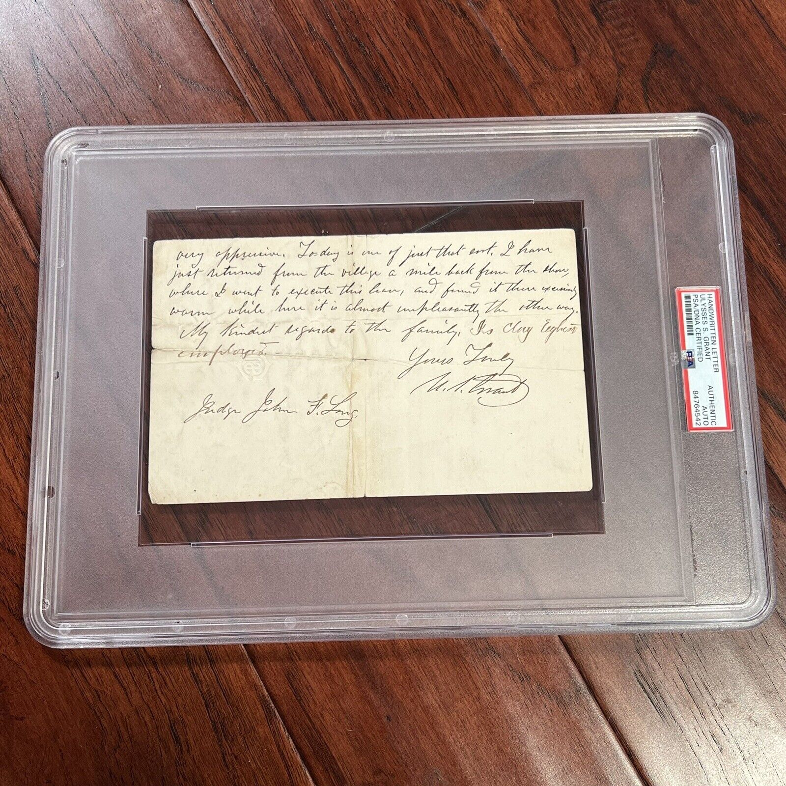 ULYSSES S GRANT * PSA/DNA * Autograph Letter Signed as President Handwritten