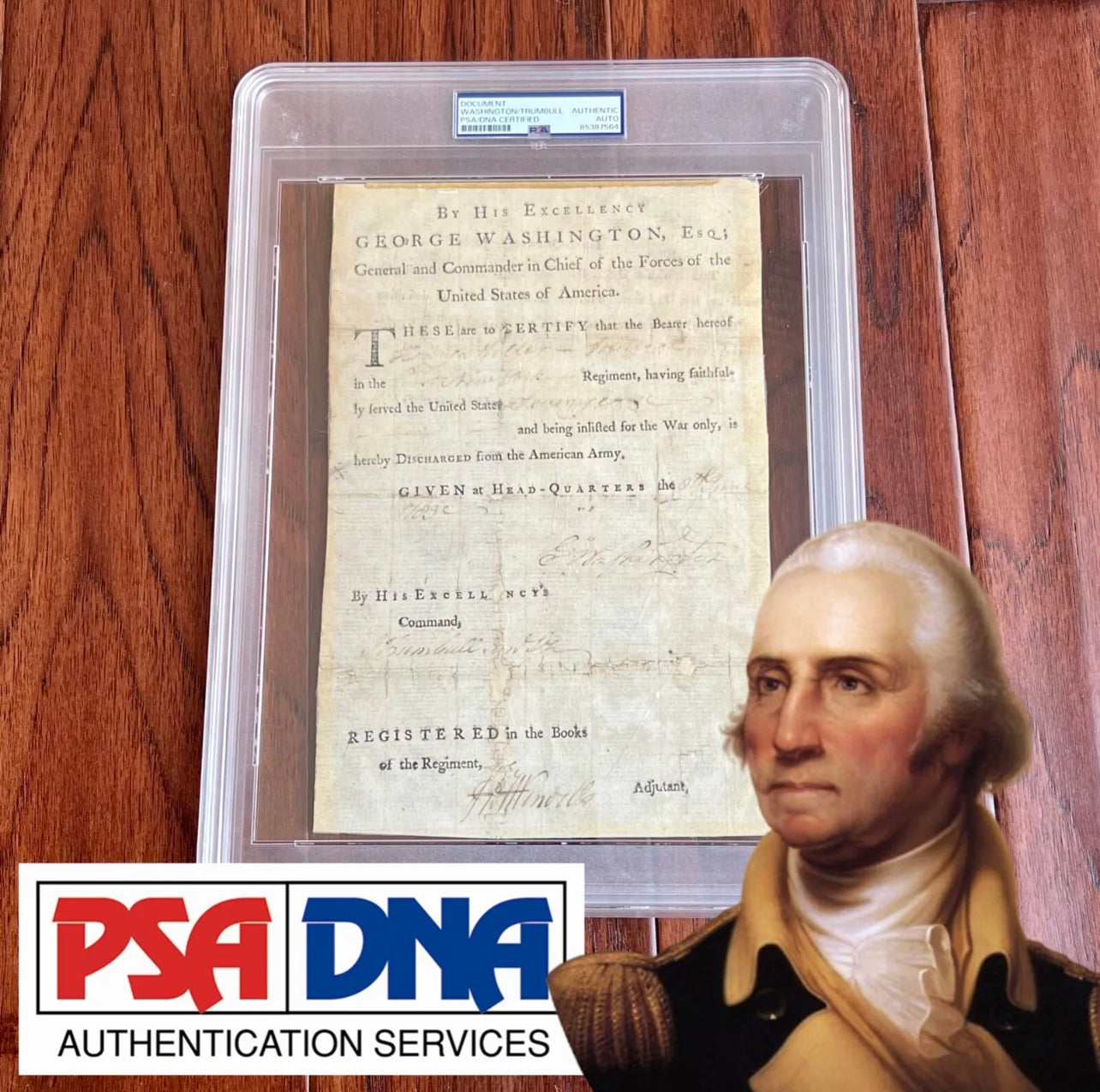 GEORGE WASHINGTON PSA Autograph VALLEY FORGE Revolutionary War Discharge SIGNED
