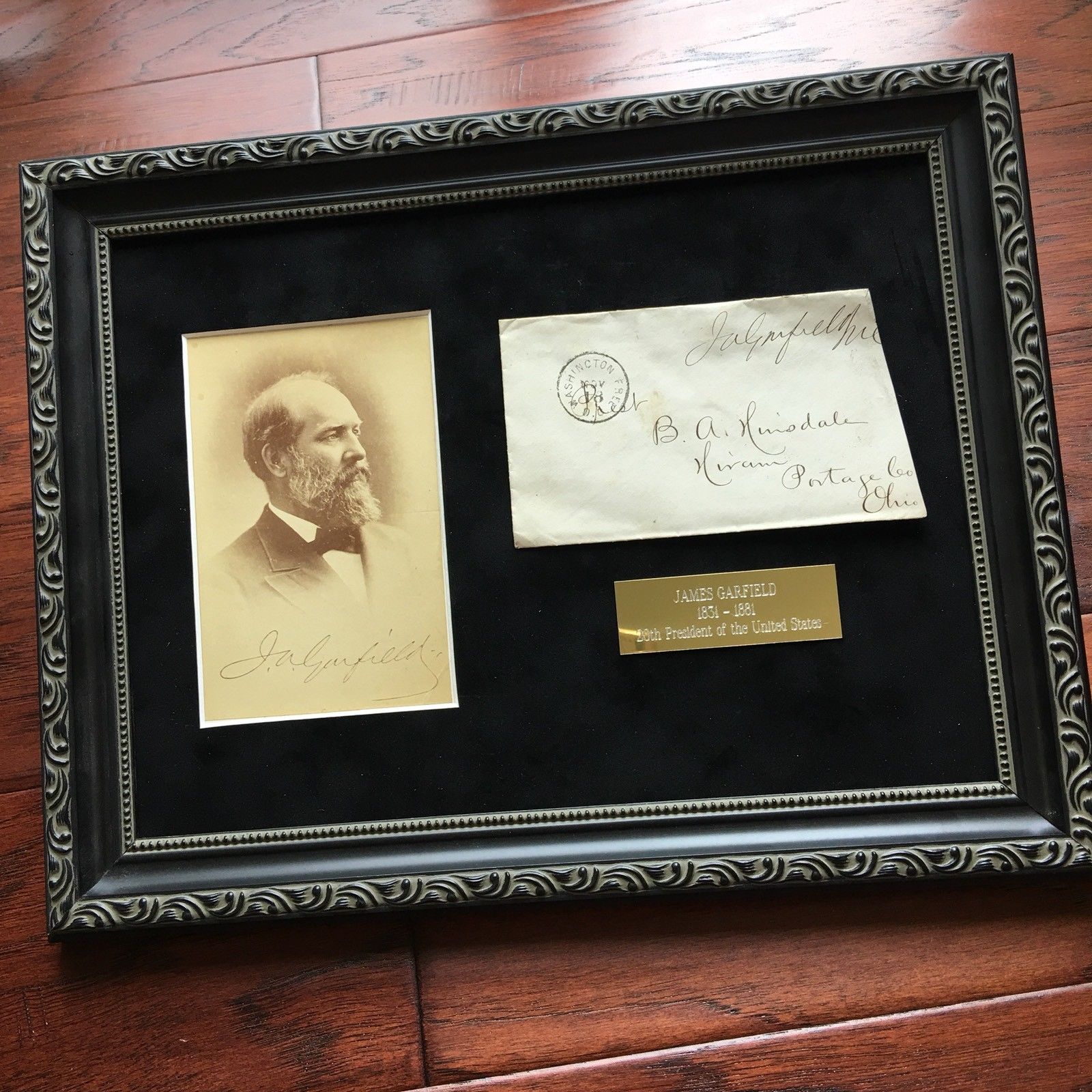 JAMES A. GARFIELD * Rare AUTOGRAPH Signed * Free Frank Envelope * President