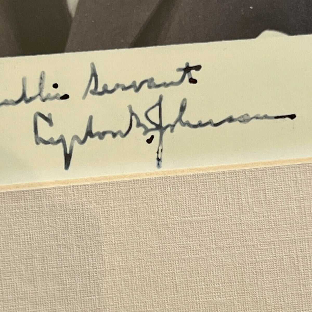LYNDON B. JOHNSON * JSA *Type 1 Photo Signed As President To Georgia Governor