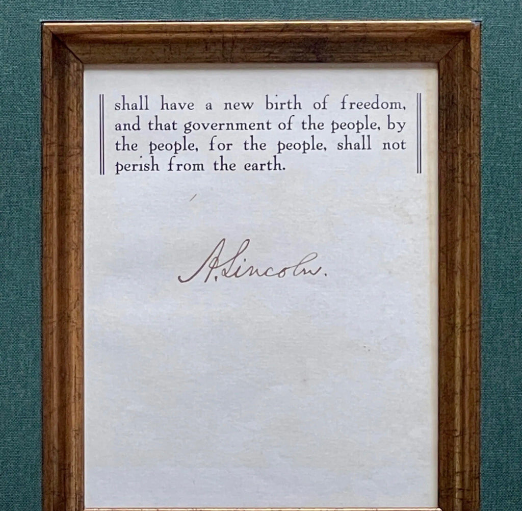 ABRAHAM LINCOLN * PSA * Autograph GETTYSBURG ADDRESS Souvenir Signed Signature