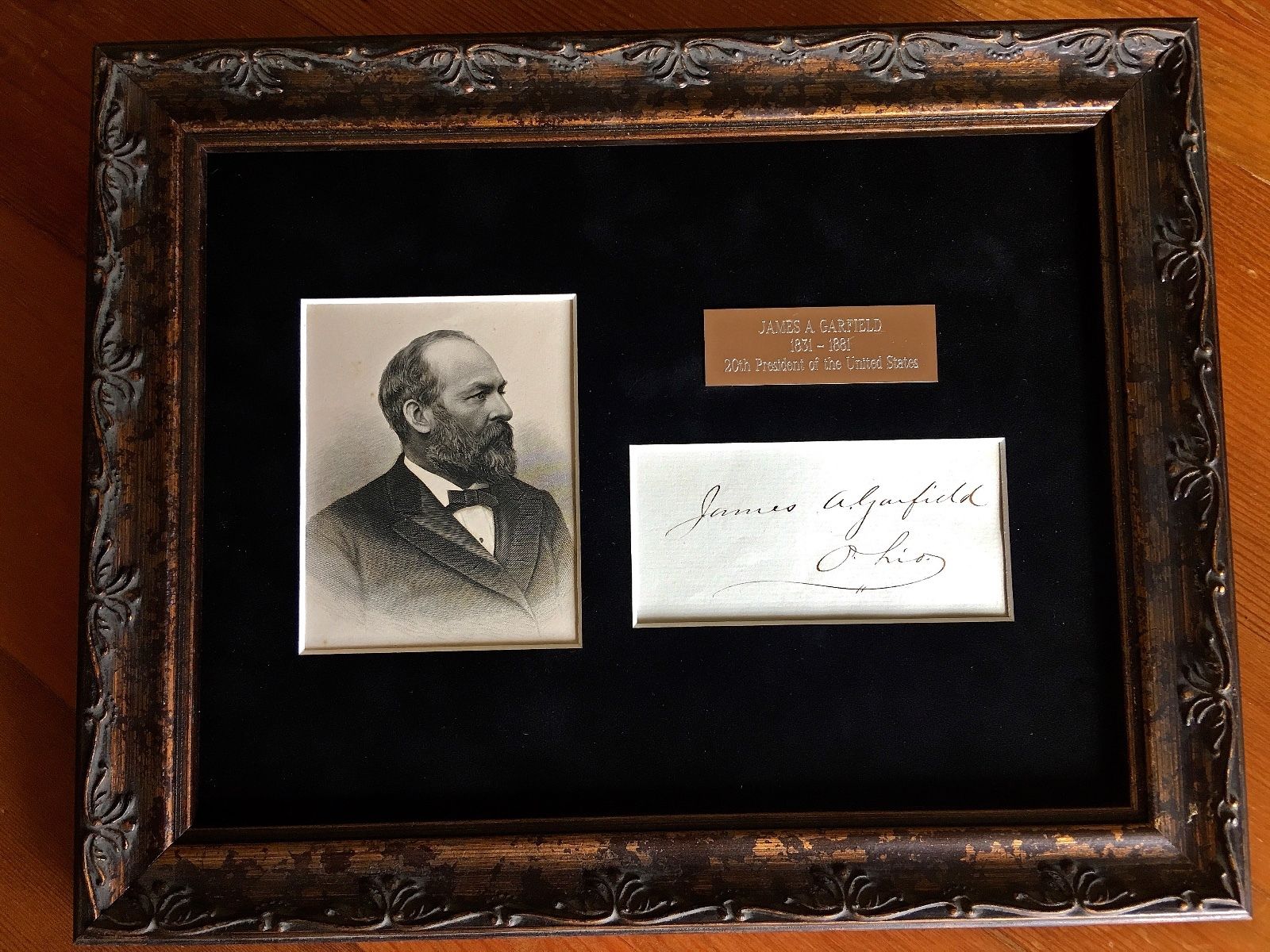 JAMES A. GARFIELD * Scarce Full Autograph Signed * Cut Album Page * President