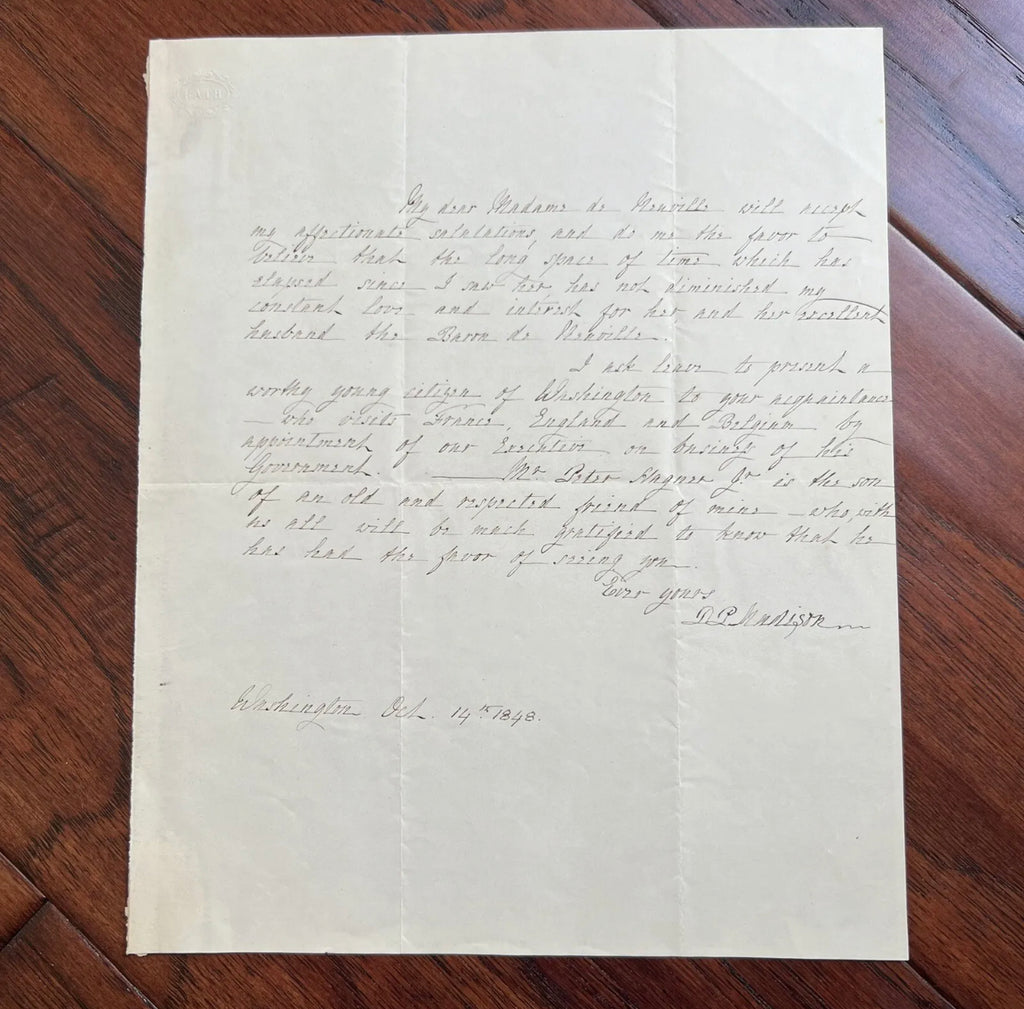 DOLLEY MADISON * PSA/DNA * Handwritten Autograph Letter Signed