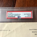 WINSTON S CHURCHILL * PSA/DNA Slab * Autograph Birthday Letter Signed *