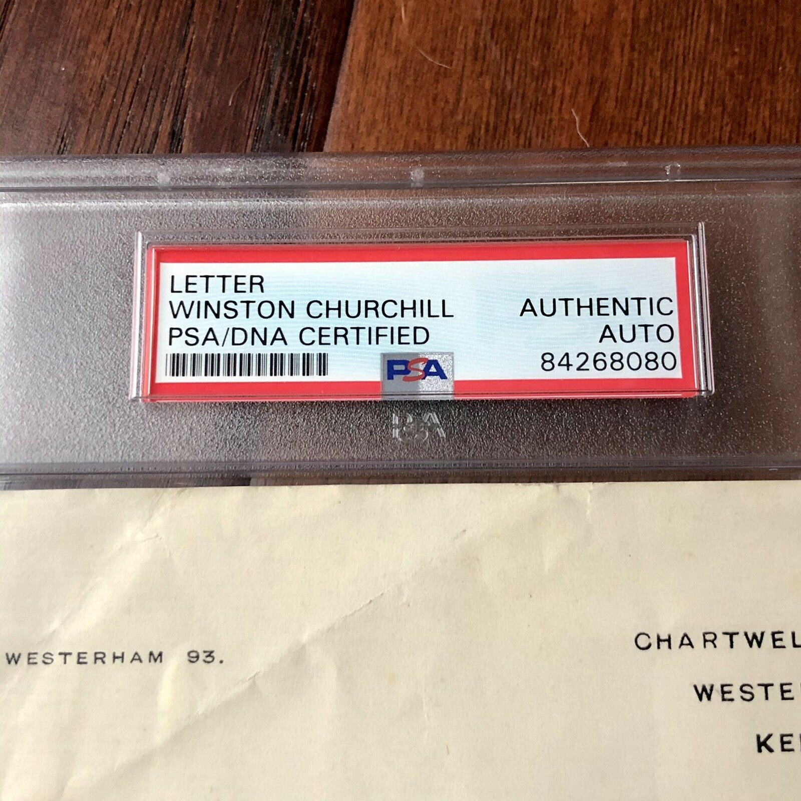 WINSTON S CHURCHILL * PSA/DNA Slab * Autograph Birthday Letter Signed *