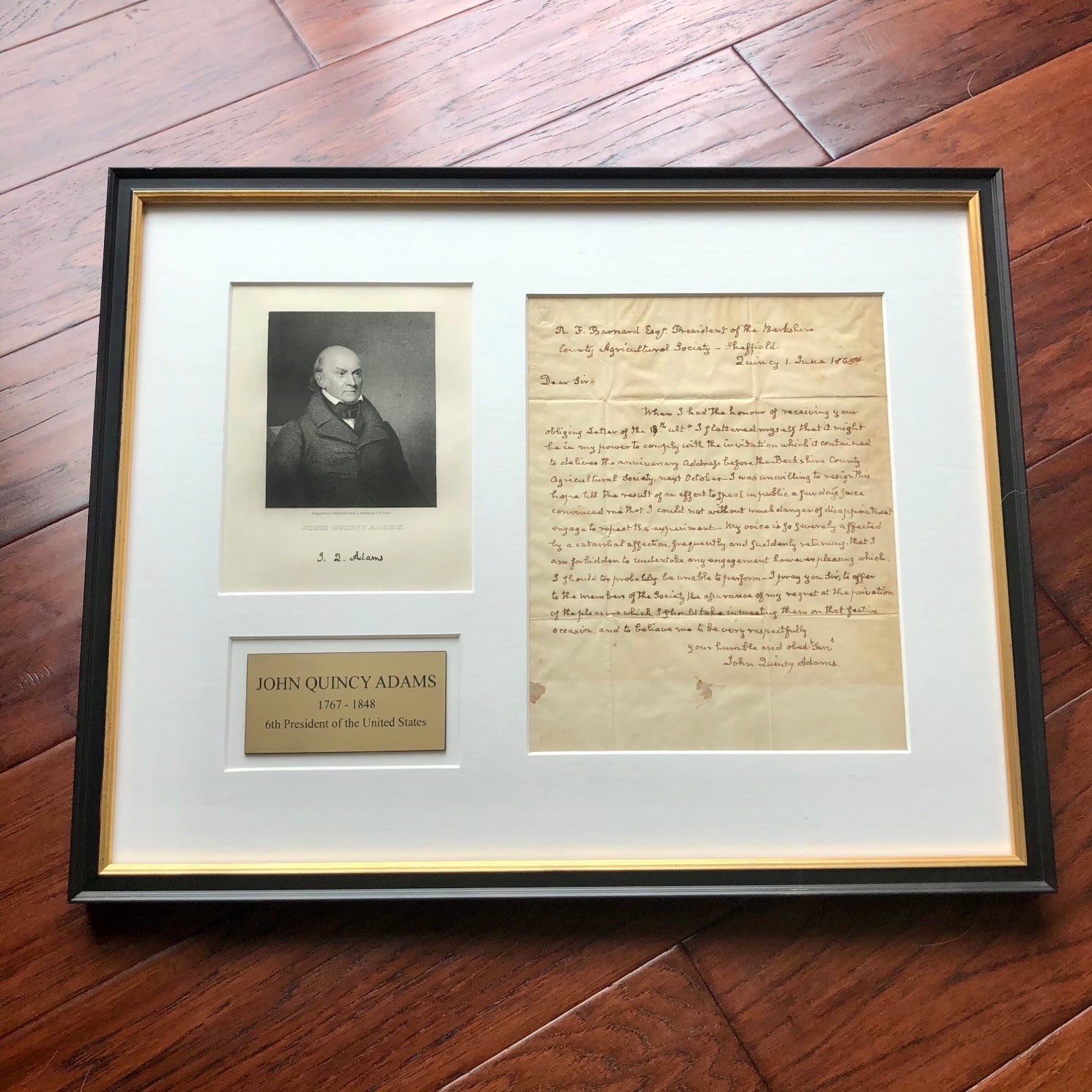 JOHN QUINCY ADAMS * JSA LOA * Handwritten Autograph Letter Signed Full Signature
