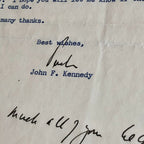 JOHN F. KENNEDY * JSA LOA * Twice 2x Signed Letter With Handwritten Postscript