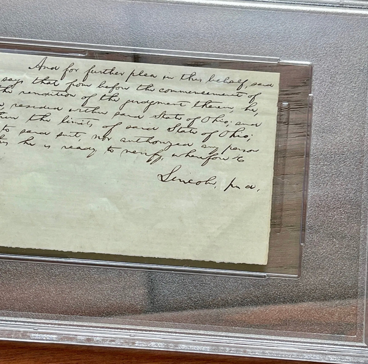 ABRAHAM LINCOLN * PSA/DNA Slab * Autograph Lengthy Handwritten Plea Signed