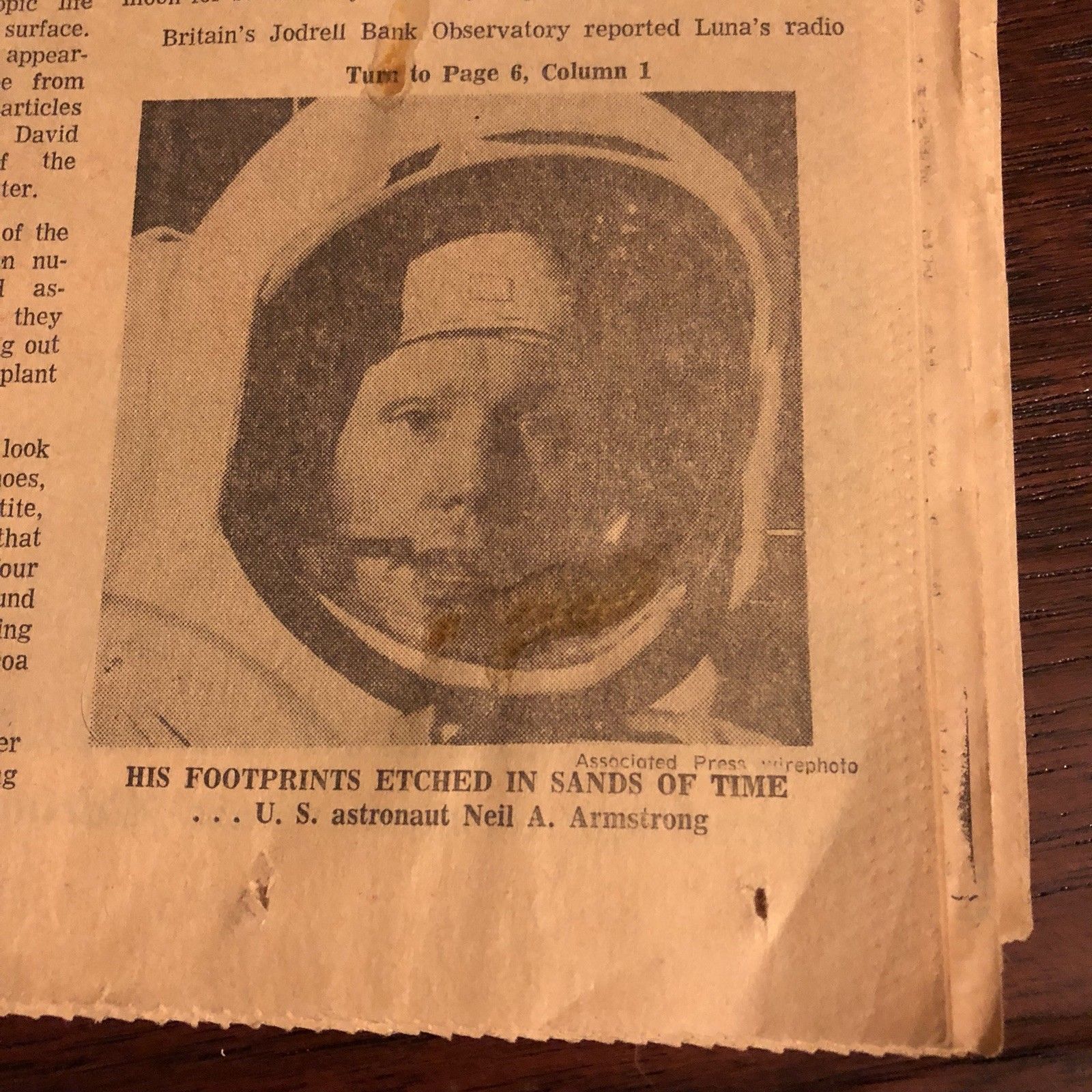 NEIL ARMSTRONG * Hand Signed Autograph Newspaper * APOLLO 11 * Zarelli Authentic