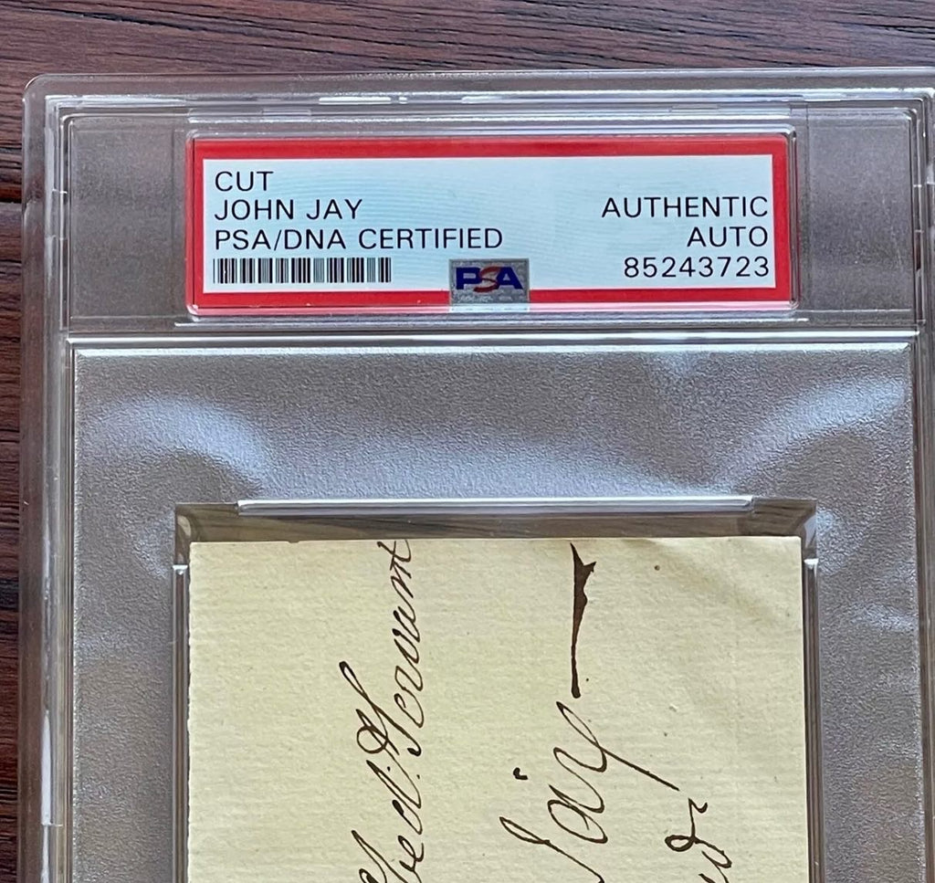 JOHN JAY * PSA * AUTOGRAPH SIGNED * Rev War Date * Chief Justice Supreme Court