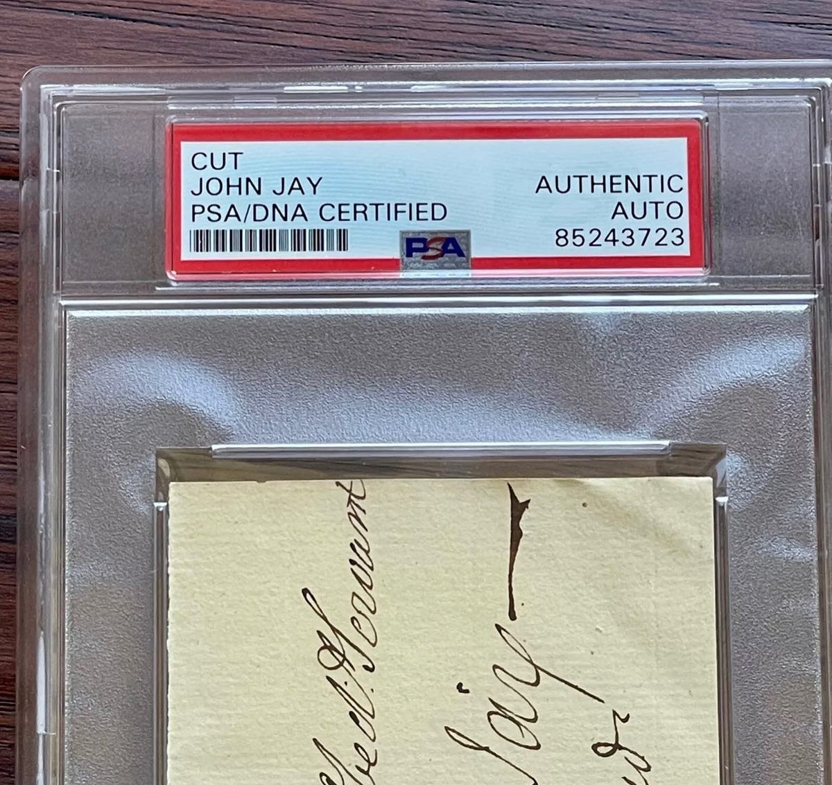 JOHN JAY * PSA * AUTOGRAPH SIGNED * Rev War Date * Chief Justice Supreme Court