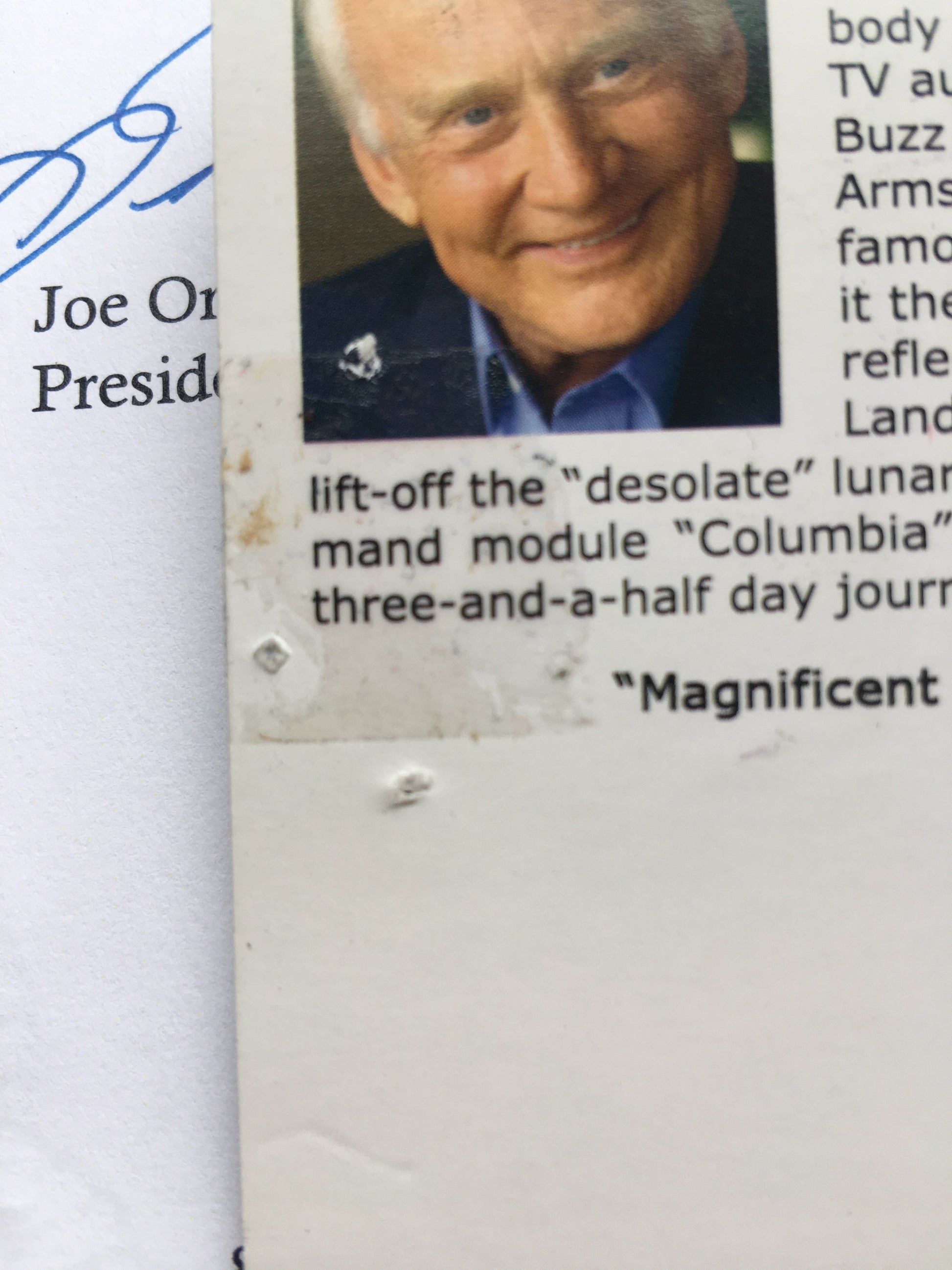 BUZZ ALDRIN * PSA/DNA * Signed LUNAR Postcard * NASA * Apollo 11 autograph