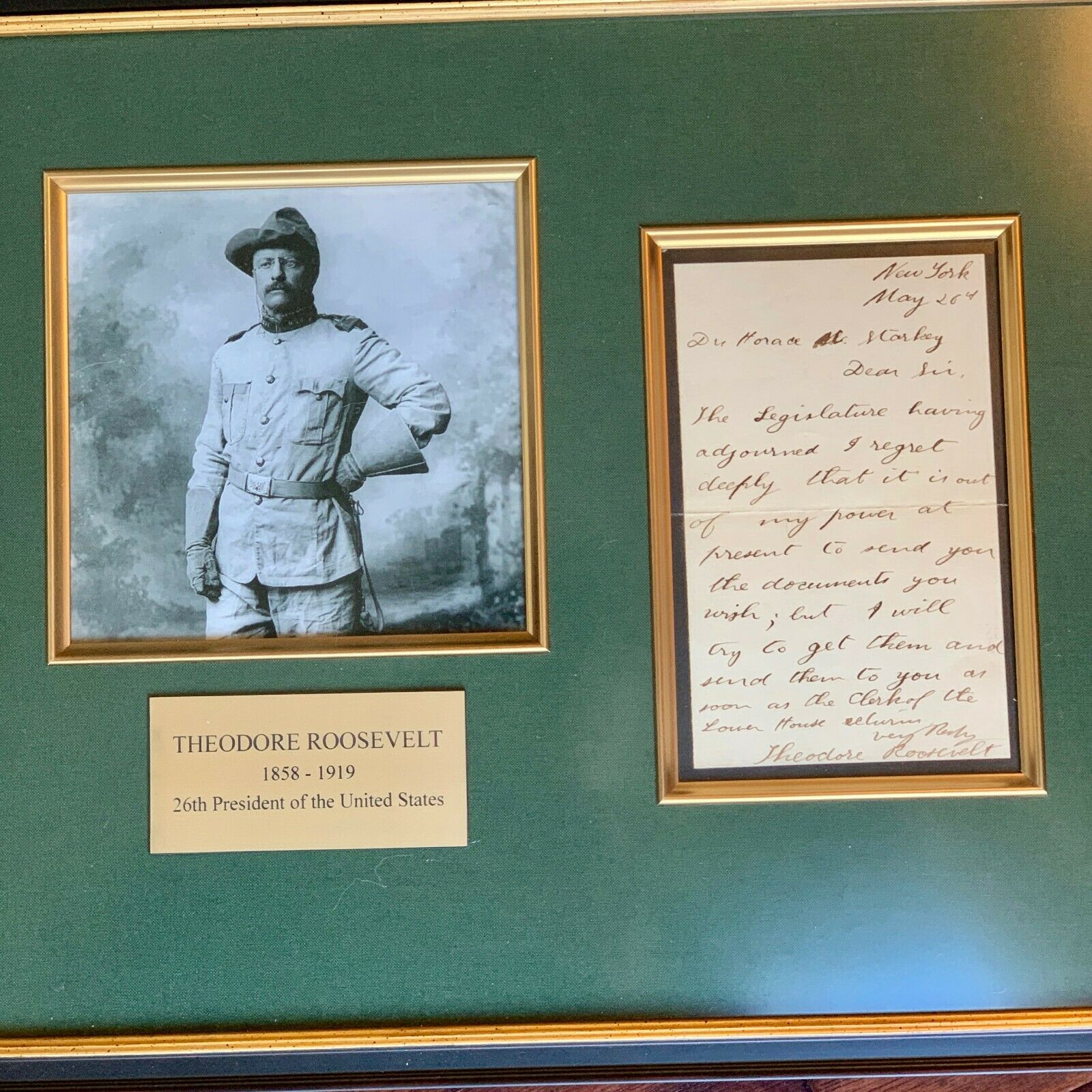 THEODORE ROOSEVELT * JSA LOA * Handwritten AUTOGRAPH Letter SIGNED * President
