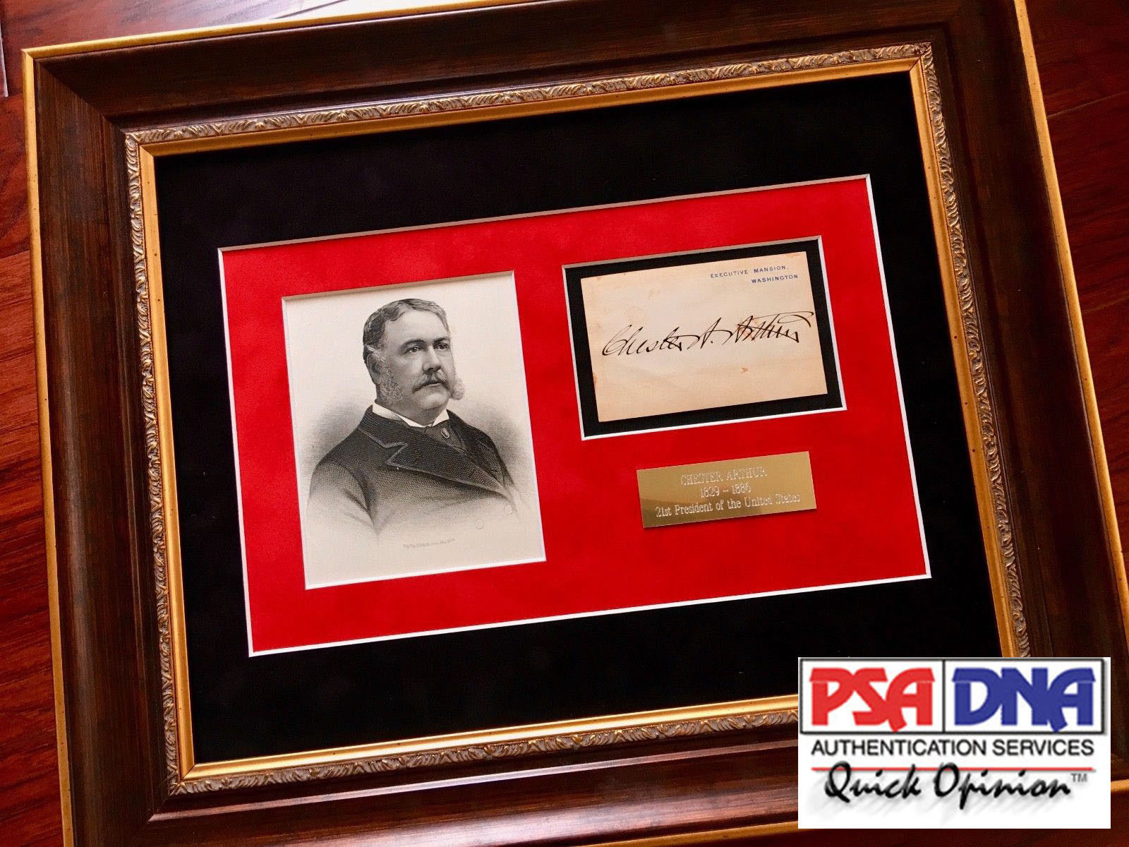 CHESTER A. ARTHUR * AUTOGRAPH White House * EXECUTIVE MANSION Card SIGNED