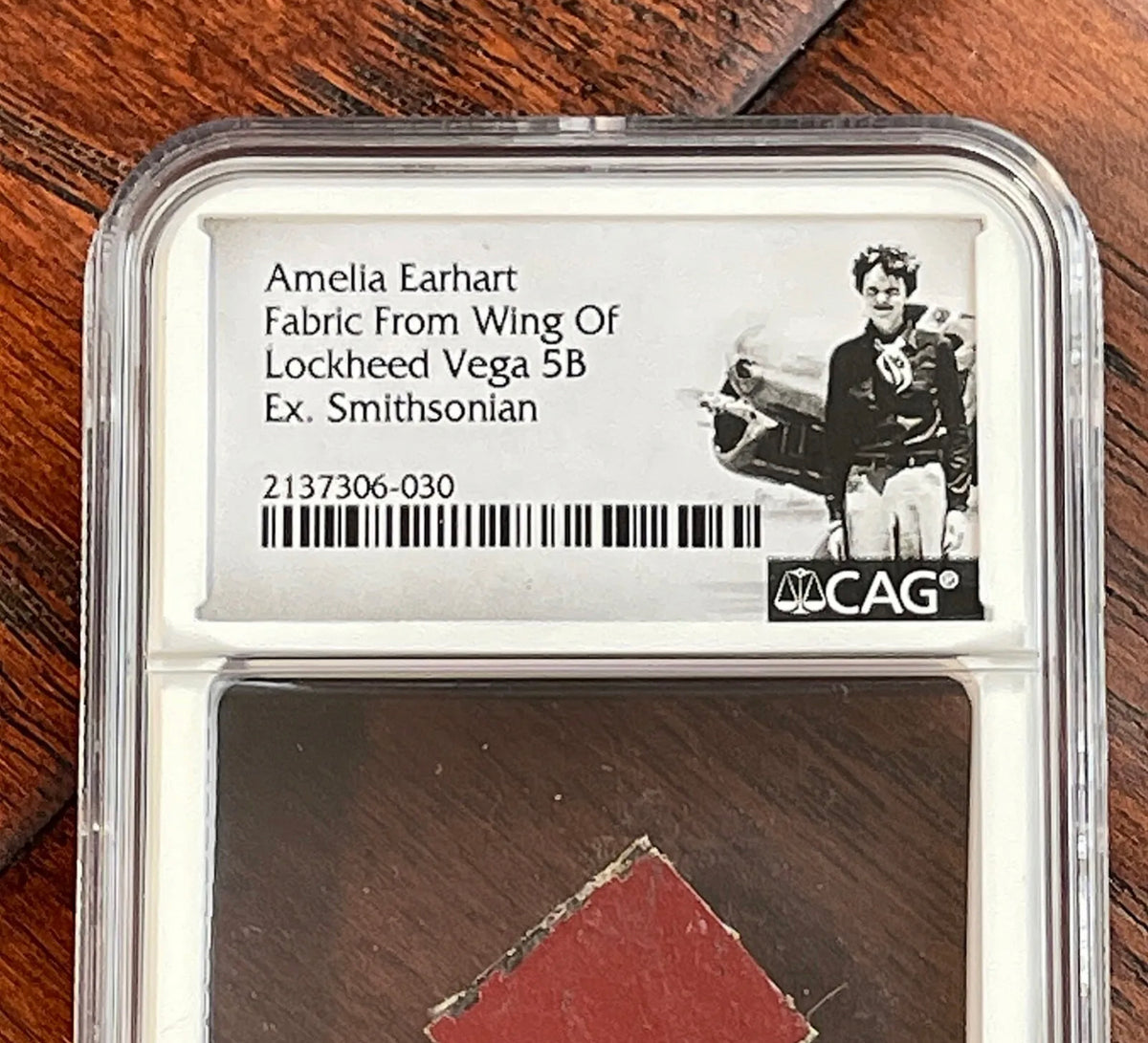 AMELIA EARHART * CAG * Original Flown Vega 5B Fabric * ex: Smithsonian Institute