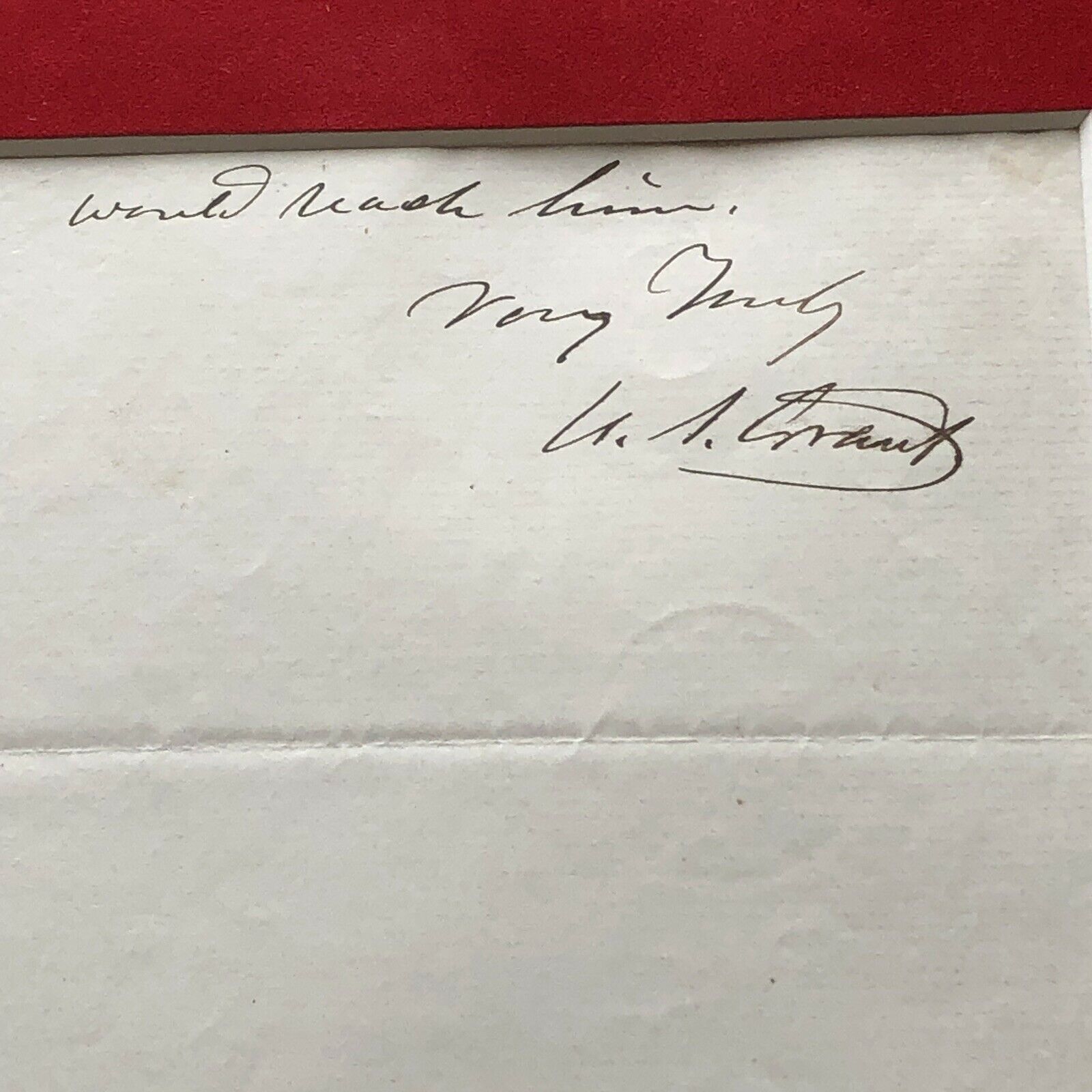 ULYSSES S. GRANT * PSA/DNA * "No Autograph of Abraham Lincoln" Letter Signed