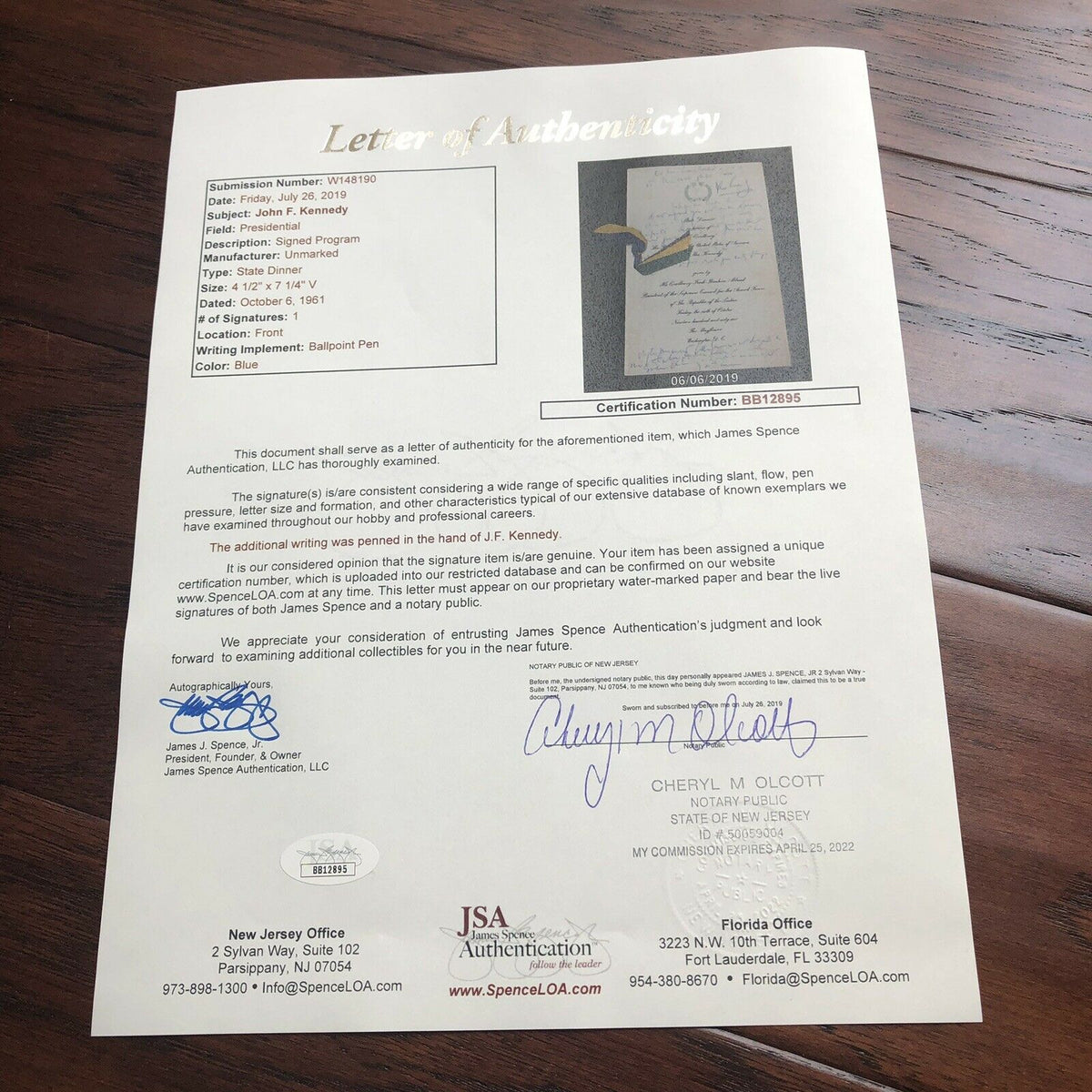 JOHN F KENNEDY * JSA LOA * 4 Pg Handwritten Speech Signed As President Autograph