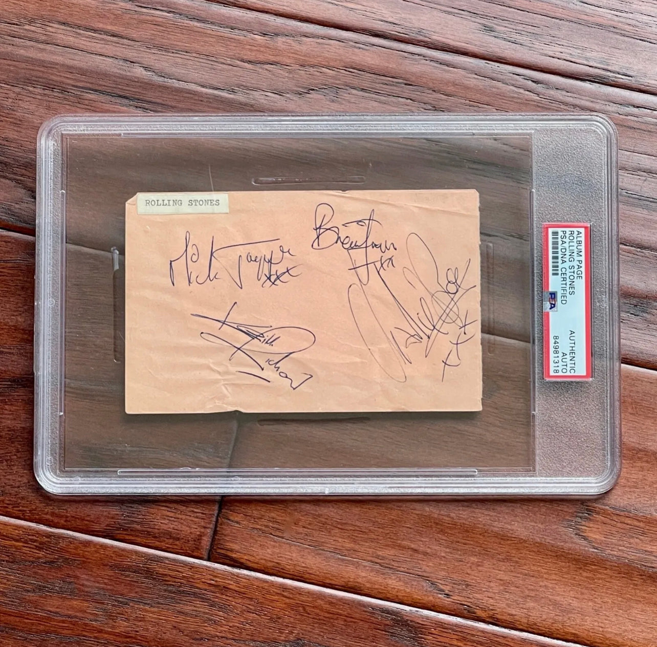 ROLLING STONES * PSA * AUTOGRAPHS Jagger Jones Richards Watts SIGNED * Orbison