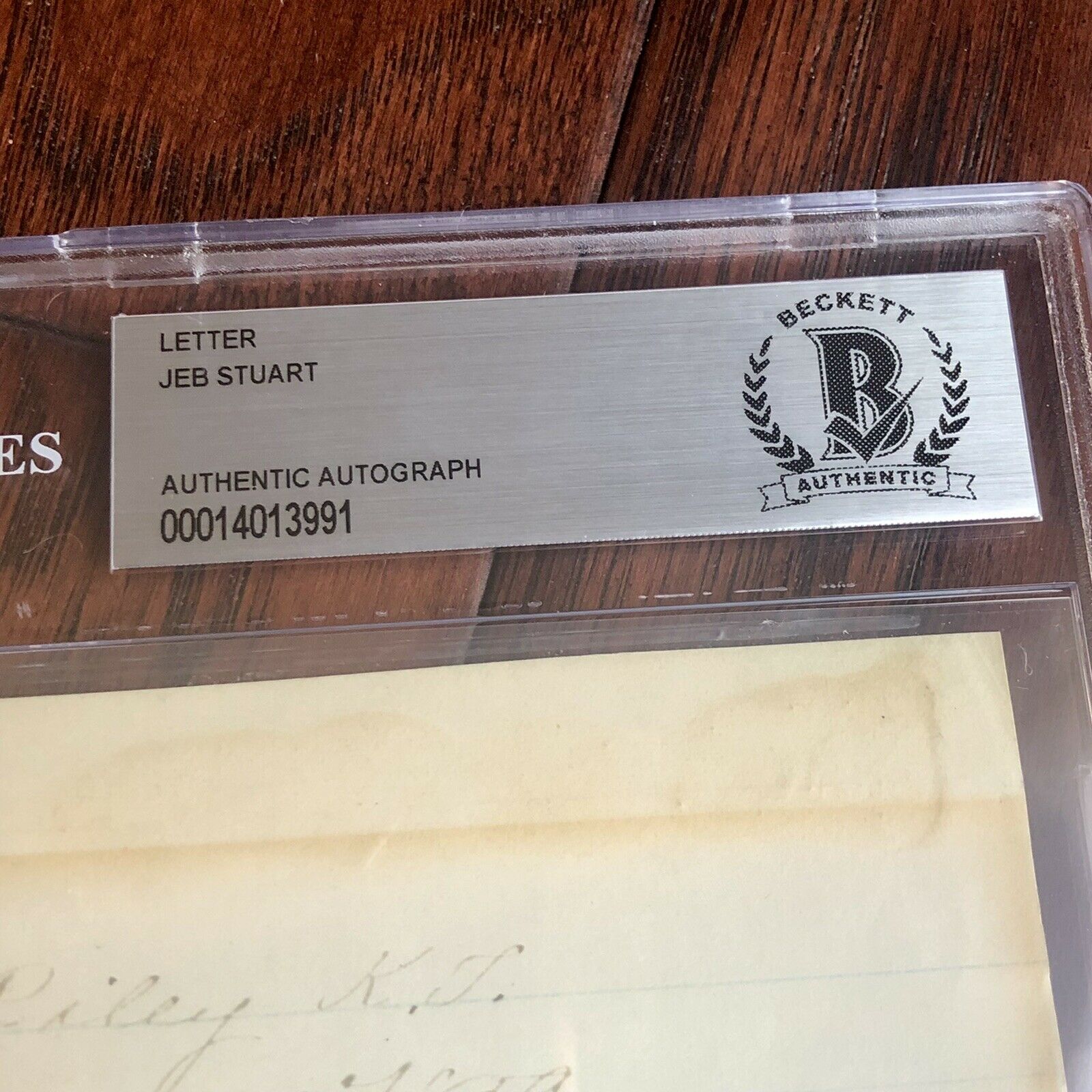 J.E.B. STUART * Beckett BAS * Handwritten Autograph Letter Signed * Confederate