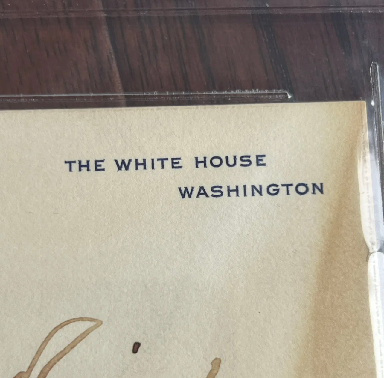 DWIGHT D. EISENHOWER * BAS BECKETT Slab * Signed White House Card Autograph