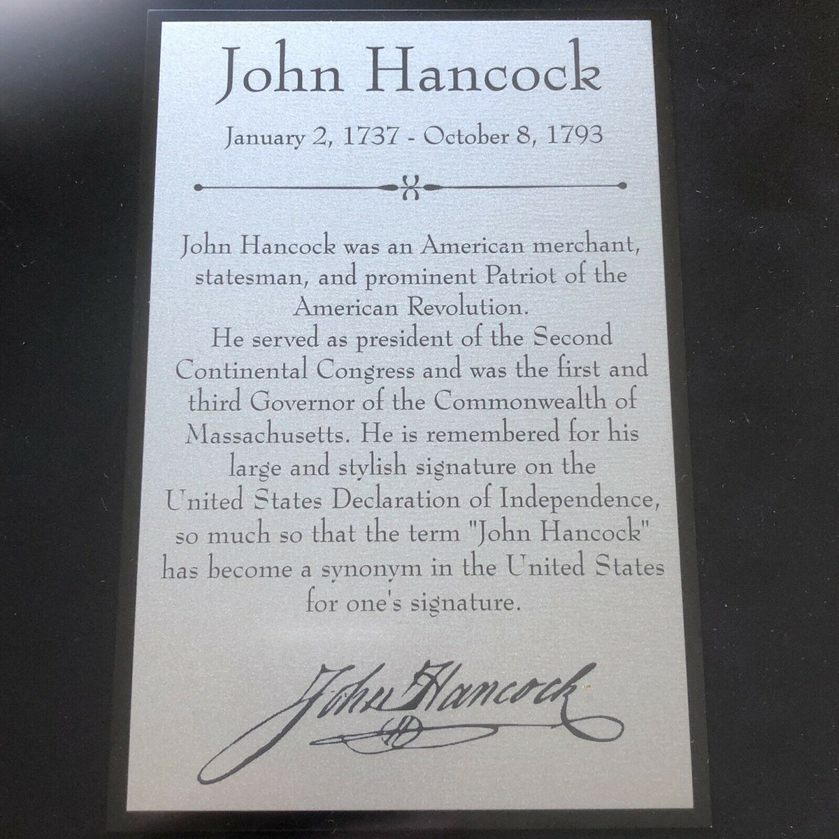 JOHN HANCOCK * JSA LOA * Handwritten Autograph Personal Letter To Wife Signed