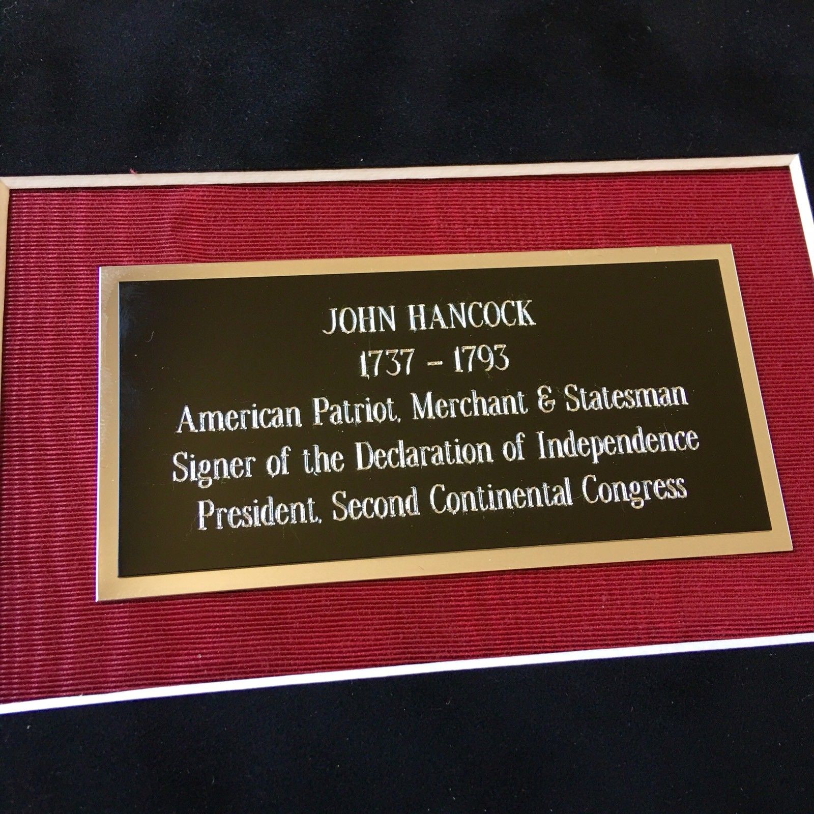 JOHN HANCOCK * Handwritten AUTOGRAPH Ships Manifest SIGNED for British Army